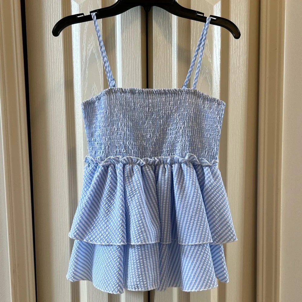 SHEIN Ruffle Tank Top XS - Picture 1 of 4
